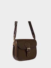 Osprey London Brown The O Buckle Leather Cross-Body Bag - Image 2 of 6