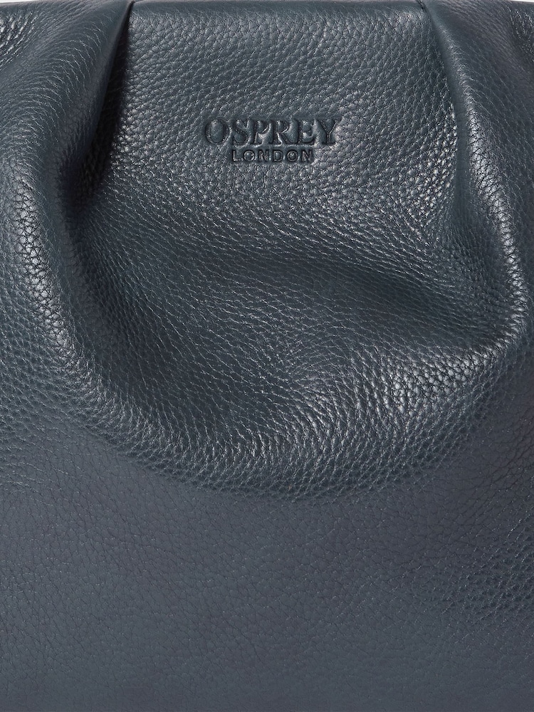 Osprey London Blue The Pleated Leather Clutch Bag - Image 5 of 5 Osprey London Blue The Pleated Leather Clutch Bag - Image 5 of 5