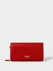 Rojo - Monedero organizador de viajes de cuero de Osprey London - Imagen 2 de 6
