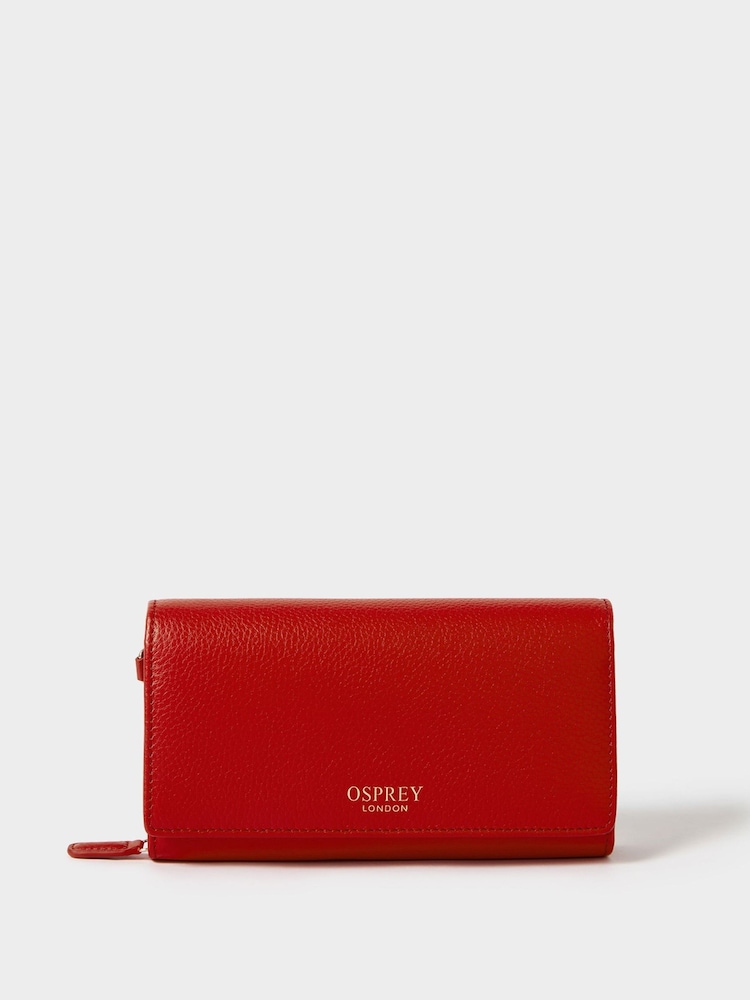 Rojo - Monedero organizador de viajes de cuero de Osprey London - Imagen 2 de 6 Rojo - Monedero organizador de viajes de cuero de Osprey London - Imagen 2 de 6
