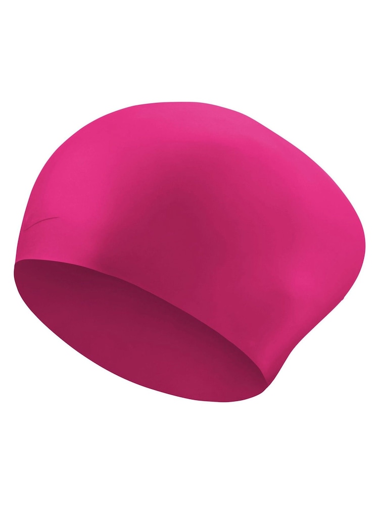 Nike Pink Long Hair Swim Cap - Image 1 of 4