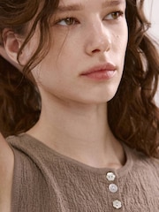 Mango Brown Shell Button Vest - Image 4 of 6