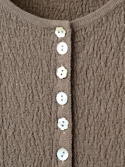 Mango Brown Shell Button Vest - Image 5 of 6