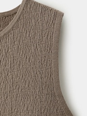 Mango Brown Shell Button Vest - Image 6 of 6