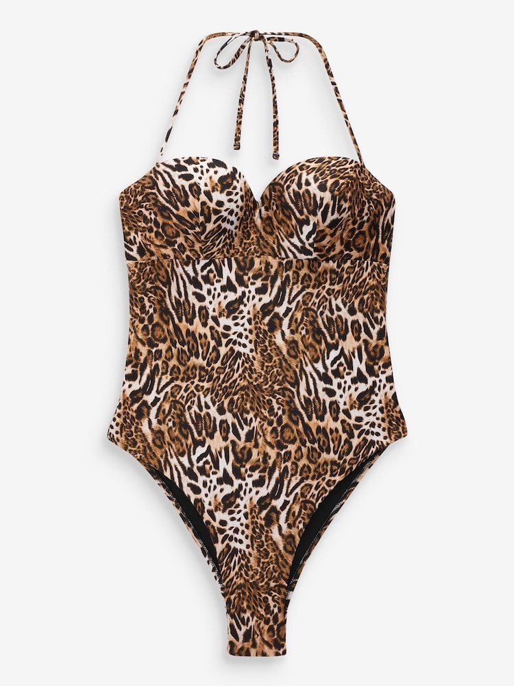 Guess Natural Animal Print Swimsuit - Image 1 of 1