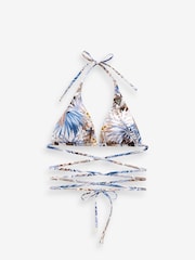 Guess Blue Removable Padded Triangle Bikini Top - Image 5 of 5
