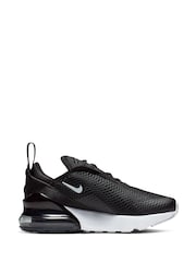 Nike Black/White Junior Air Max 270 Trainers - Image 2 of 6