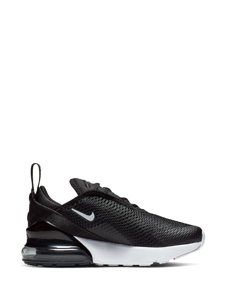 Nike Black/White Junior Air Max 270 Trainers - Image 2 of 6