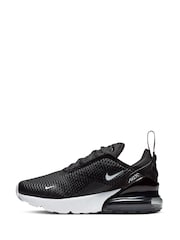 Nike Black/White Junior Air Max 270 Trainers - Image 4 of 6