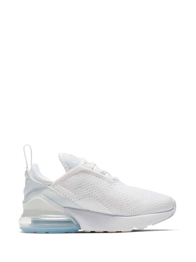 Nike White/Aqua Junior Air Max 270 Trainers - Image 3 of 5