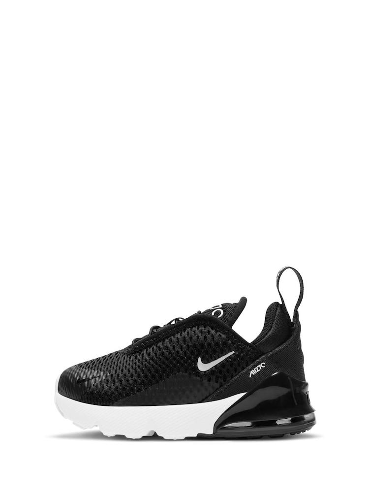 Nike Black & White Infant Air Max 270 Trainers - Image 2 of 9
