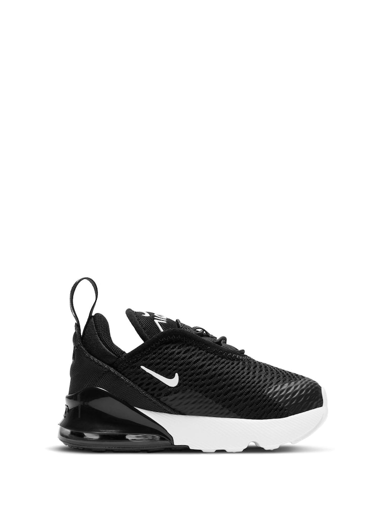 Nike Black & White Infant Air Max 270 Trainers - Image 3 of 9