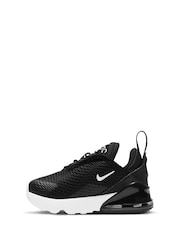 Nike Black & White Infant Air Max 270 Trainers - Image 4 of 9