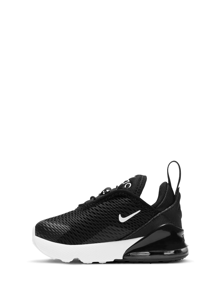 Nike Black & White Infant Air Max 270 Trainers - Image 4 of 9