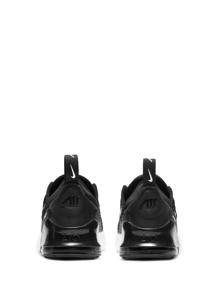 Nike Black & White Infant Air Max 270 Trainers - Image 6 of 9