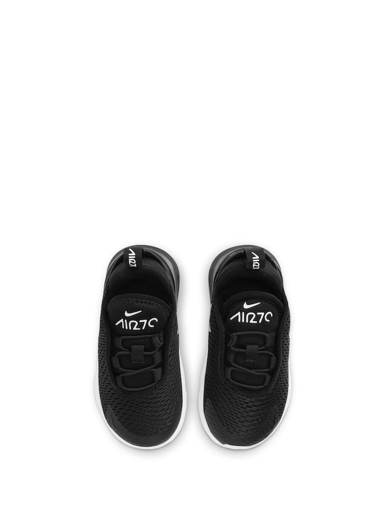 Nike Black & White Infant Air Max 270 Trainers - Image 7 of 9