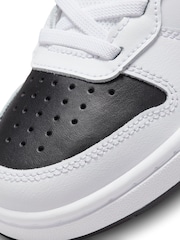 Nike White/Red Junior Court Borough Mid Trainers - Image 10 of 11