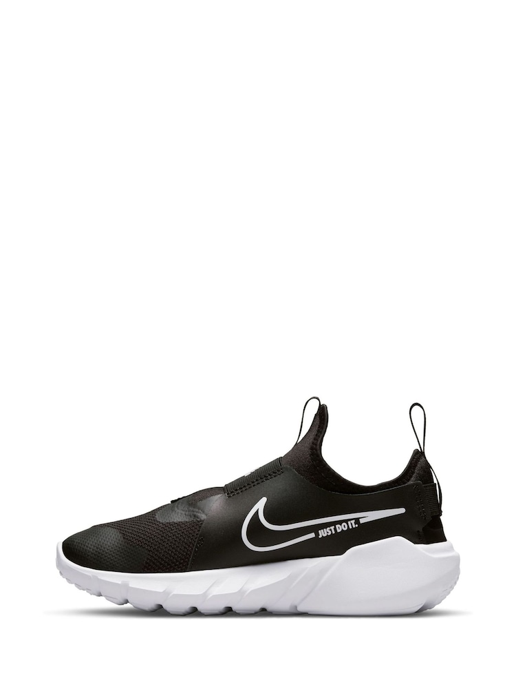 Czarny/biały - Nike Flex Runner Youth Trainers - Image 4 of 10