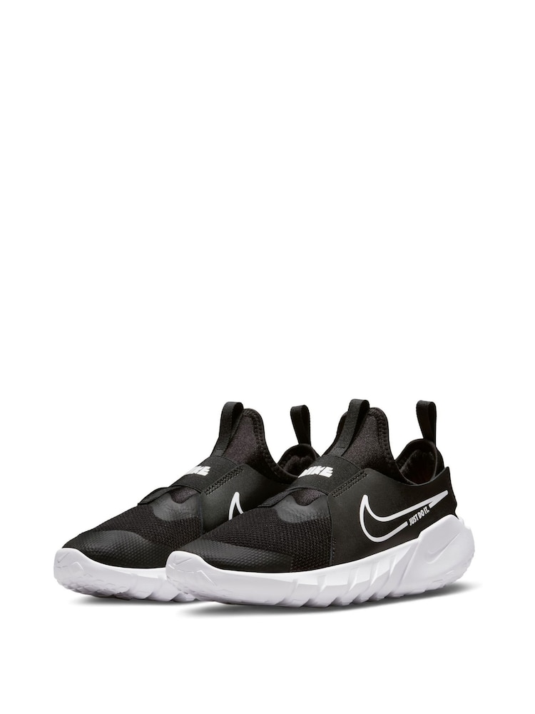 Czarny/biały - Nike Flex Runner Youth Trainers - Image 5 of 10