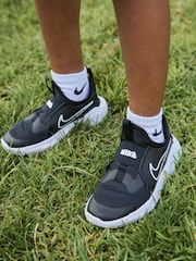 Nike Black/White Flex Runner 2 Junior Trainers - Image 1 of 13