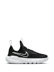 Nike Black/White Flex Runner 2 Junior Trainers - Image 4 of 13
