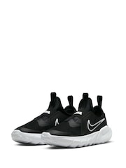 Nike Black/White Flex Runner 2 Junior Trainers - Image 8 of 13