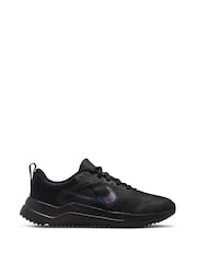 Nike Black/Grey Downshifter 12 Running Youth Trainers - Image 1 of 11