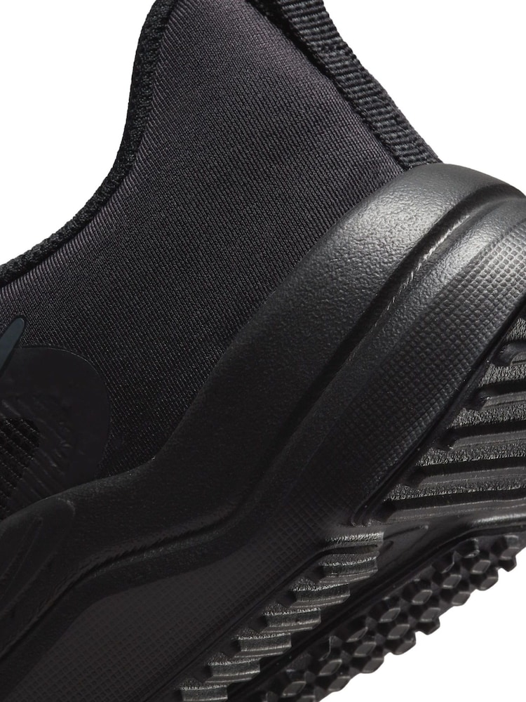 Nike Black/Grey Downshifter 12 Running Youth Trainers - Image 11 of 11