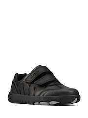 Clarks Black Multi Fit Dinosaur Sole Leather Toddler Shoes - Image 3 of 7