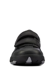Clarks Black Multi Fit Dinosaur Sole Leather Toddler Shoes - Image 4 of 7
