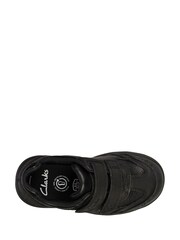 Clarks Black Multi Fit Dinosaur Sole Leather Toddler Shoes - Image 6 of 7