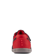 Clarks Navy Blue/Red Multi Fit Leather Dinosaur Trainers - Image 6 of 7