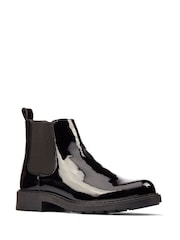 Clarks Black Patent Leather Orinoco 2 Lane Chelsea Boots - Image 3 of 7