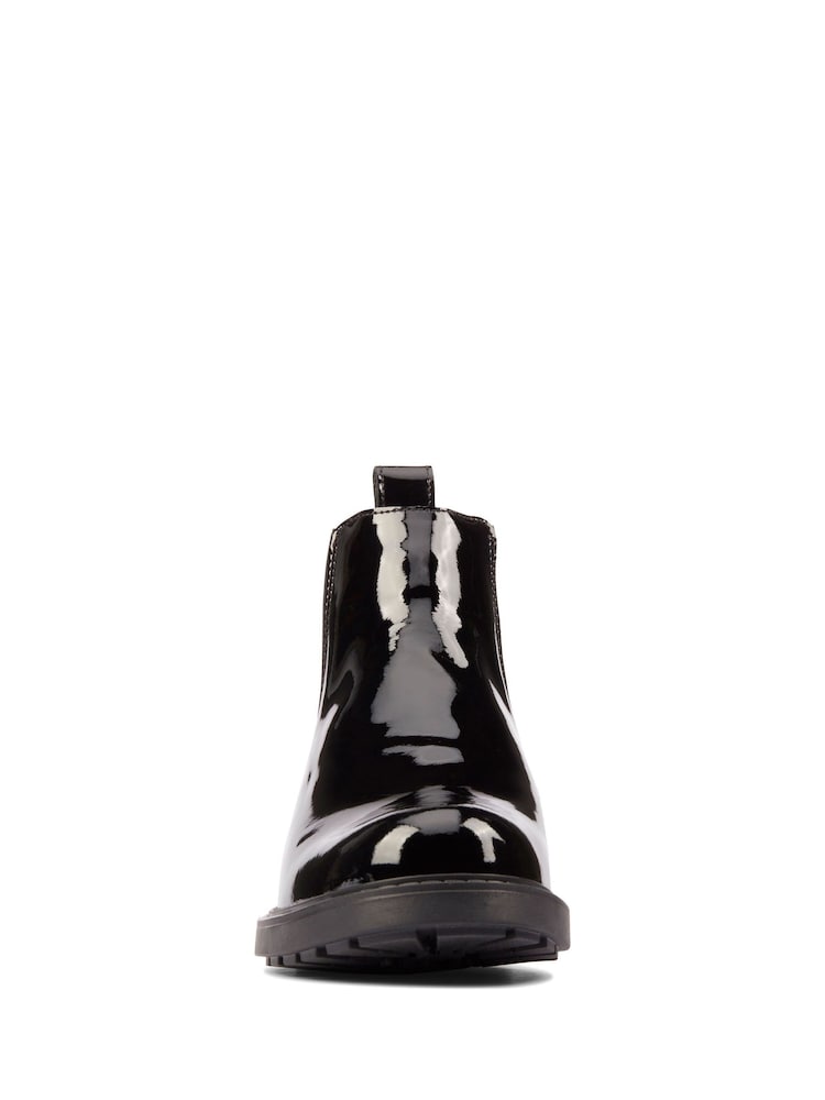 Clarks Black Patent Leather Orinoco 2 Lane Chelsea Boots - Image 5 of 7