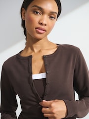 Abercrombie & Fitch Brown Mircro Terry Cardigan - Image 2 of 7