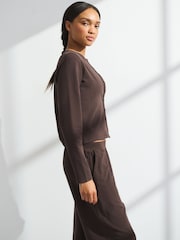 Abercrombie & Fitch Brown Mircro Terry Cardigan - Image 4 of 7