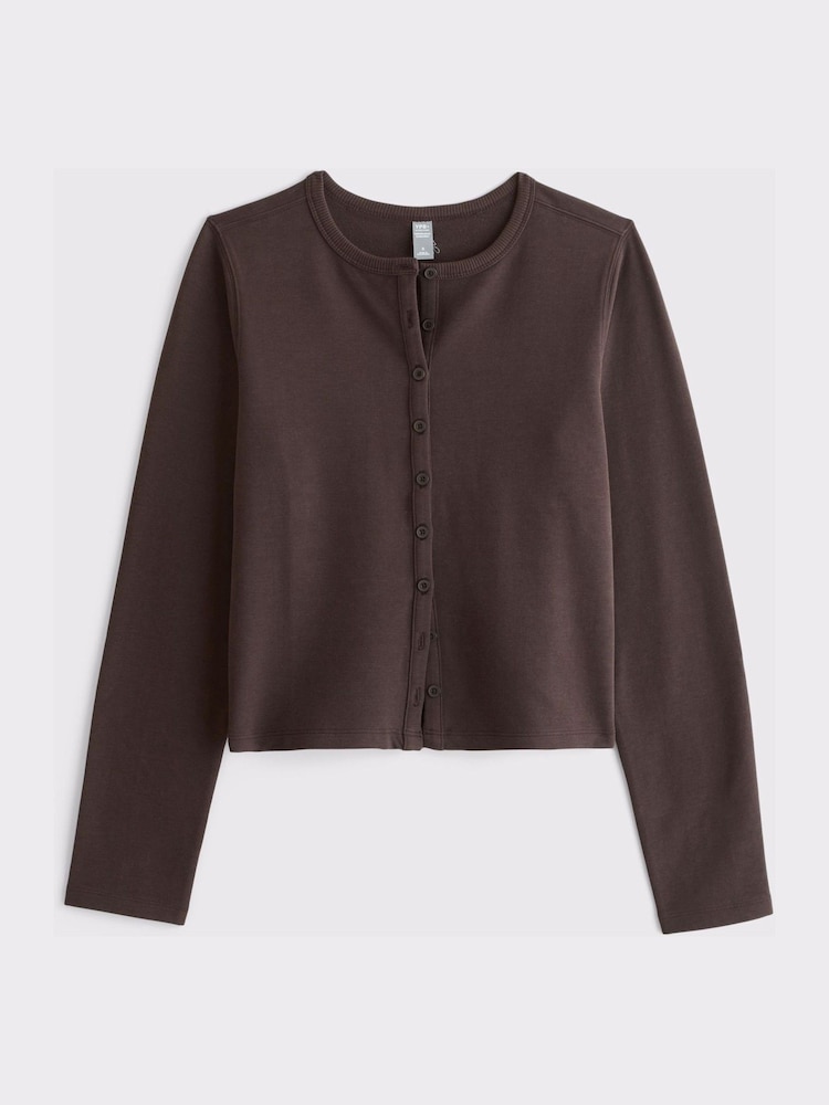Abercrombie & Fitch Brown Mircro Terry Cardigan - Image 7 of 7