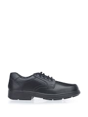 Start Rite Isaac Black Vegan Lace Up School Shoes F Fit - Image 1 of 6