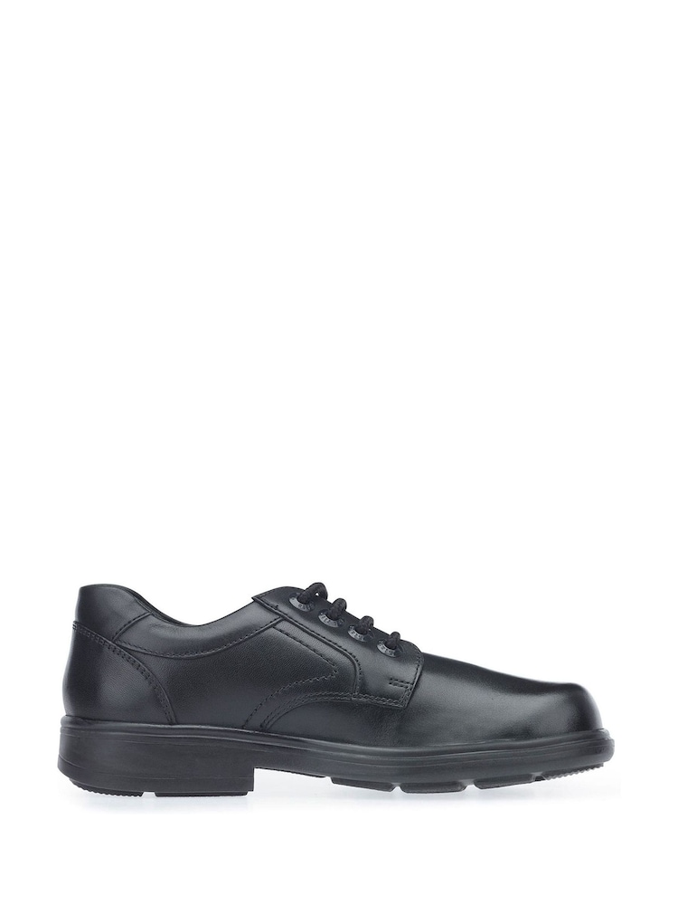 Start Rite Isaac Black Vegan Lace Up School Shoes F Fit - Image 2 of 6
