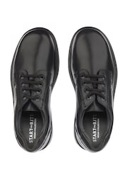 Start Rite Isaac Black Vegan Lace Up School Shoes F Fit - Image 5 of 6