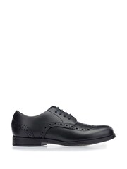 Start-Rite Black Brogue Vegan Lace-Up Girls School Shoes - Image 1 of 5