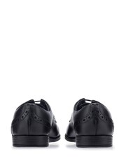 Start-Rite Black Brogue Vegan Lace-Up Girls School Shoes - Image 3 of 5