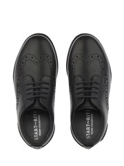 Start-Rite Black Brogue Vegan Lace-Up Girls School Shoes - Image 4 of 5