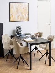 Actona Black Brentford Ceramic Dining Table - Image 1 of 7