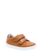 Start-Rite Explore Tan Brown Leather Comfy Rip-Tape Trainers F Fit - Image 3 of 6