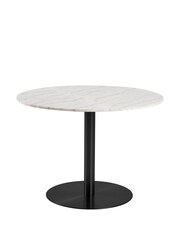 Actona White/Black Corby Round Dining Table - Image 2 of 6