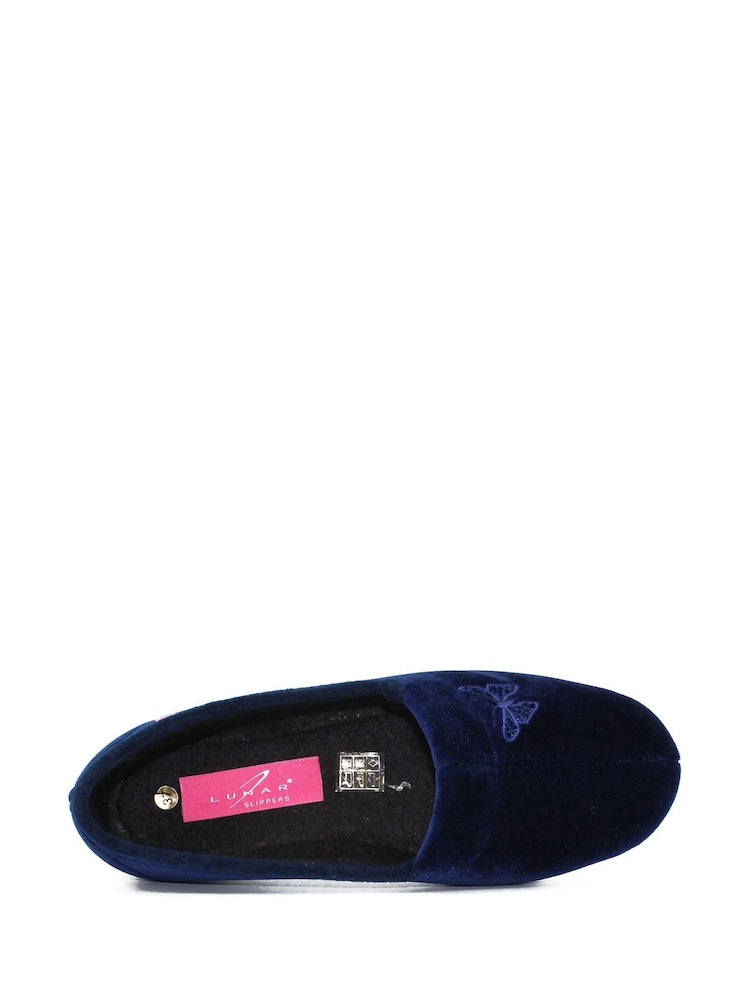Blau - Lunar Hausschuhe mit Schmetterling-Motiv - Bild 5 von 5 Blau - Lunar Hausschuhe mit Schmetterling-Motiv - Bild 5 von 5