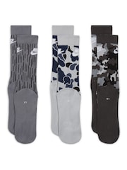 siva - Komplet 3 nogavic Nike - Slika 3 iz 4