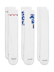 Nike White Everyday Plus Cushioned Crew Socks 3 Pack - Image 3 of 4