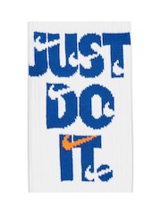 Nike White Everyday Plus Cushioned Crew Socks 3 Pack - Image 4 of 4